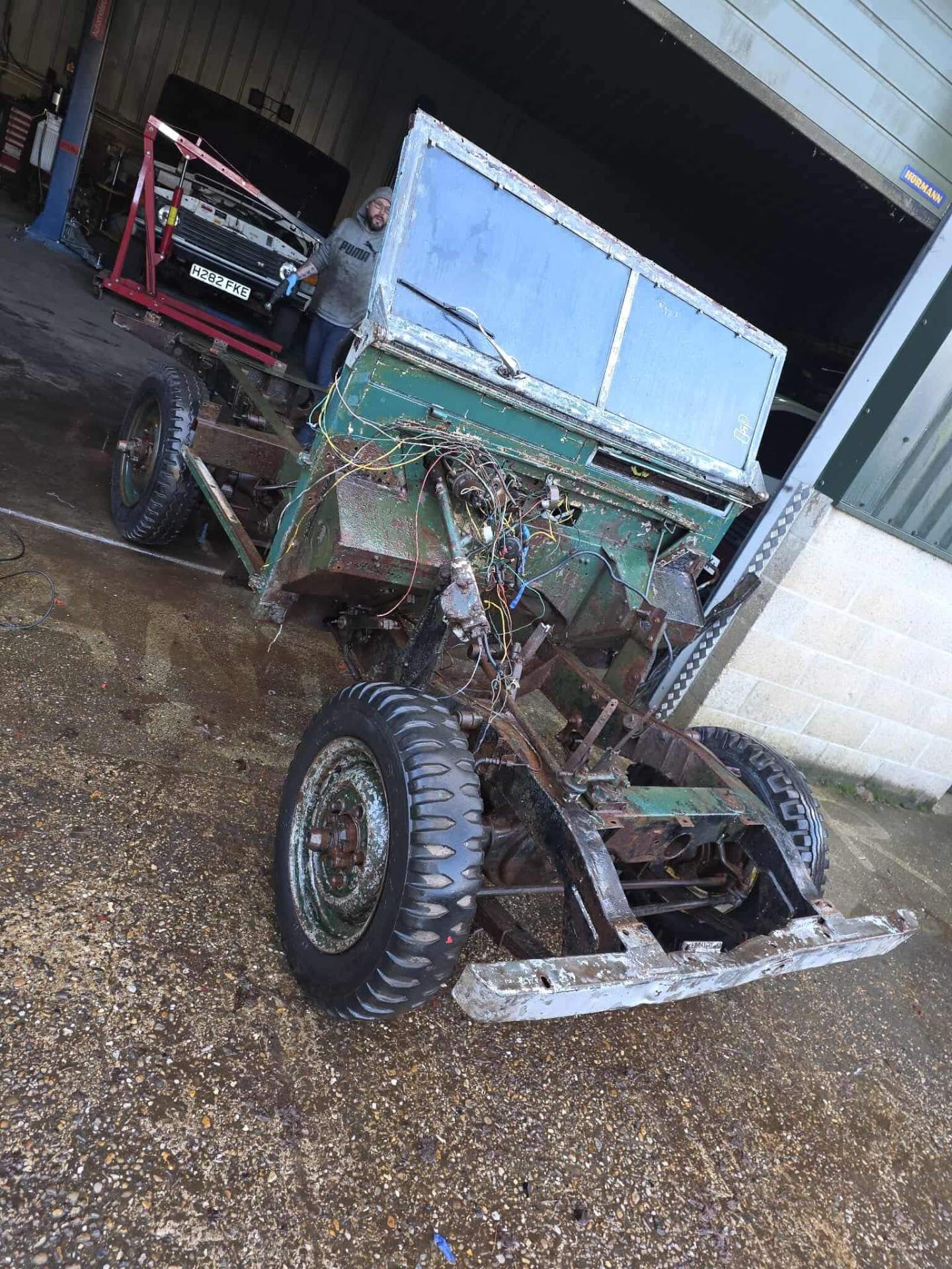 Bare Series chassis mid-restoration